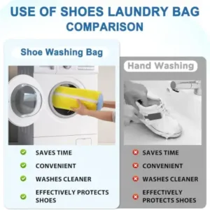 Shoe Washing Bag – Protective Mesh Laundry Bag for Shoes, Sneakers & Sports Footwear ( yellow, OS )
