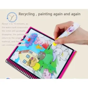 Magic Water Coloring Book for Kids – Reusable Drawing & Painting Activity Book with Water Pen ( default, OS )