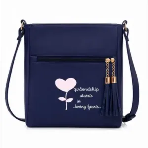 Women's Printed PU Leather Sling Bag | Stylish Crossbody Shoulder Bag for Daily Use ( blue, OS )