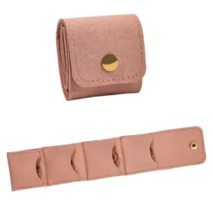 Compact Foldable Jewellery Storage Pouch Wallet with Multi-Ring Organizer | Elegant Travel Jewellery Case for Rings, Earrings & Small Accessories (1 Pc) ( default, OS )