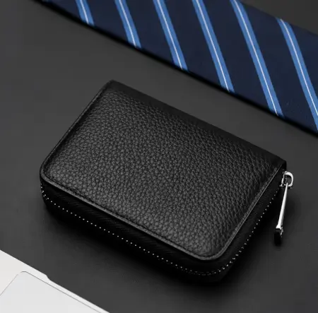 BohH0E56g2xWnuyrFSzzLnT3bwXbVnD9DL2KbNUW.webp Premium PU Leather Credit Card Holder – 9 Slot Zipper Card Wallet for ATM, Debit, Credit & ID Cards ( black, OS )