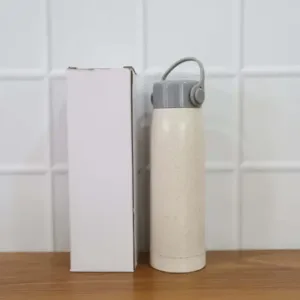 Creative Wheat Glass Water Bottle with Mobile Holder Leakproof Design (380 ML) ( default, Standard )