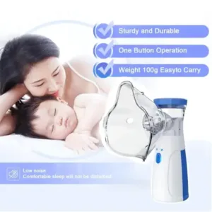 Mini Portable Mesh Nebulizer – Compact Handheld Nebulizer Machine for Convenient Respiratory Care ( white, OS )