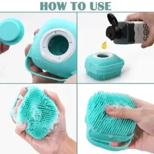 Silicone Bath Body Brush with Shampoo Dispenser Soft Scrubber ( default, Standard )