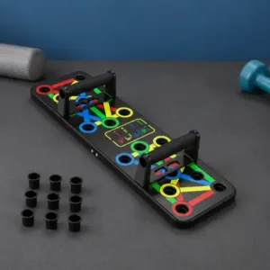 15-in-1 Push-Up Board – Multifunction Color-Coded Push-Up Training System for Home Gym & Strength Workout ( black, OS )