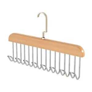 Space-Saving 8-Hook Wooden Hanger Multi-Purpose Closet Organizer ( default, Standard ).