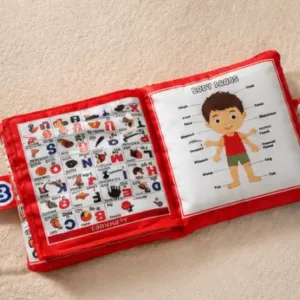Alphabet Character Kids Pillow – Soft Cotton Printed Baby Pillow | Educational Letter Cushion for Kids ( red, OS )