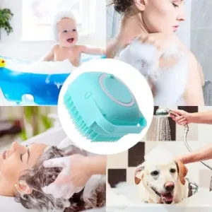 Silicone Bath Body Brush with Shampoo Dispenser Soft Scrubber ( default, Standard )