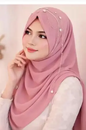 R2tX0JxQ4uRWDRQooIOeffqvc29Cu9qhhulSazYd.webp Brown Bridal Jhoomar Hijab for Women | Turkish Ready-to-Wear Chandelier Hijab | Wedding & Party Wear Designer Georgette Hijab ( pink, Standard )