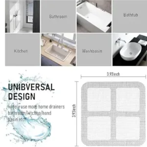 10 Pcs Shower Drain Mesh Stickers | Disposable Hair Catcher Drain Covers | Bathroom Floor Drain Filter for Sink, Bathtub, Laundry & Kitchen ( default, OS )