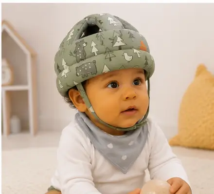 TNhweTZSAH6SHGlWrXpzhrljIZwsCk5yTlEvh73j.webp Baby Safety Helmet Head Protector Cap – Adjustable Soft Protective Helmet for Crawling, Walking & Toddler Safety ( green, OS )
