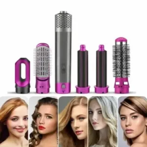 5-in-1 Multifunctional Hair Dryer & Styling Tool – Hair Dryer, Curler, Straightener & Volumizer ( purple, OS )