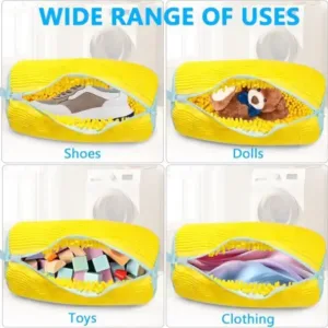 Shoe Washing Bag – Protective Mesh Laundry Bag for Shoes, Sneakers & Sports Footwear ( yellow, OS )
