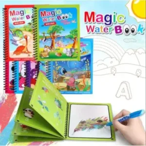Magic Water Coloring Book for Kids – Reusable Drawing & Painting Activity Book with Water Pen ( default, OS )