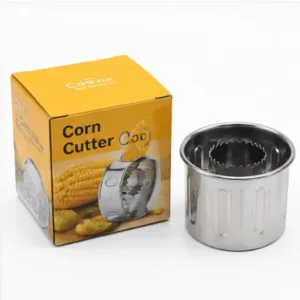 Smartclick Corn Cutter – Stainless Steel Corn Kernel Stripper with Hand Protector 2 pcs ( default, OS )