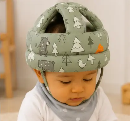 hlUHjTfcAFJ2RNiuhhwHJtueau2lRf6B4cOnmz2J.webp Baby Safety Helmet Head Protector Cap – Adjustable Soft Protective Helmet for Crawling, Walking & Toddler Safety ( green, OS )