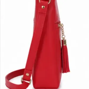 Women's Printed PU Leather Sling Bag | Stylish Crossbody Shoulder Bag for Daily Use ( red, OS )