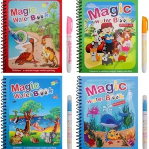 Magic Water Coloring Book for Kids – Reusable Drawing & Painting Activity Book with Water Pen ( default, OS )