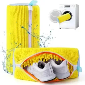 Shoe Washing Bag – Protective Mesh Laundry Bag for Shoes, Sneakers & Sports Footwear ( yellow, OS )