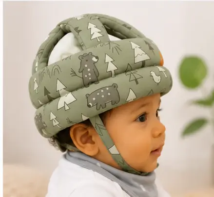 rrSPg3d4PlAWmvB7v42H37v0cChj9El5e6CJPZSk.webp Baby Safety Helmet Head Protector Cap – Adjustable Soft Protective Helmet for Crawling, Walking & Toddler Safety ( green, OS )
