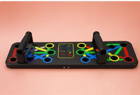 tzNcBjzY0FSJr1yRxmU9IGPsg5PjGVyRepAd9TDp.webp 15-in-1 Push-Up Board – Multifunction Color-Coded Push-Up Training System for Home Gym & Strength Workout ( black, OS )