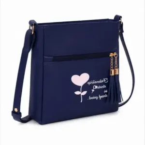 Women's Printed PU Leather Sling Bag | Stylish Crossbody Shoulder Bag for Daily Use ( blue, OS )