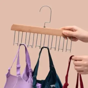 Space-Saving 8-Hook Wooden Hanger Multi-Purpose Closet Organizer ( default, Standard ).
