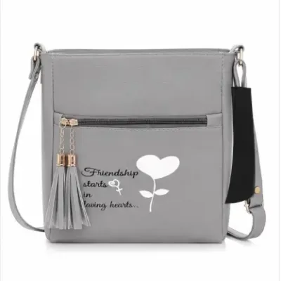 Women's Printed PU Leather Sling Bag | Stylish Crossbody Shoulder Bag for Daily Use ( silver, OS )